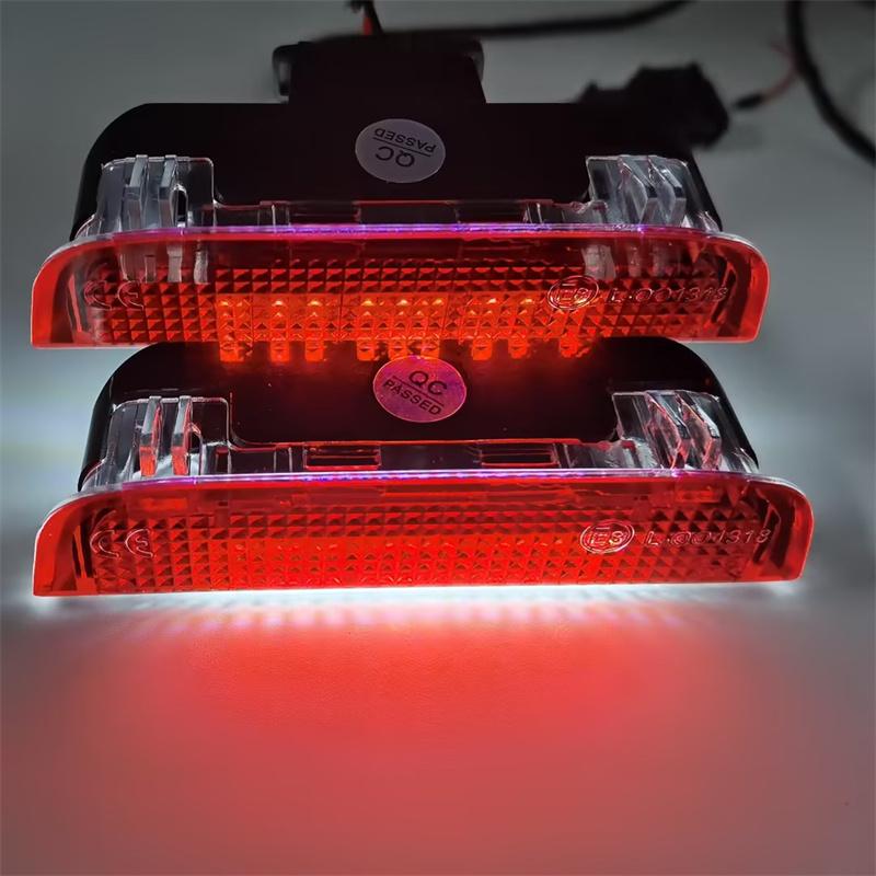 4PCS LED Origin Door Warning Light Interior LAMP LIGHTS+Cable WIRE For Golf Jetta MK5 MK6 Passat B6 B7 CC TIGUAN 3AD 947 411