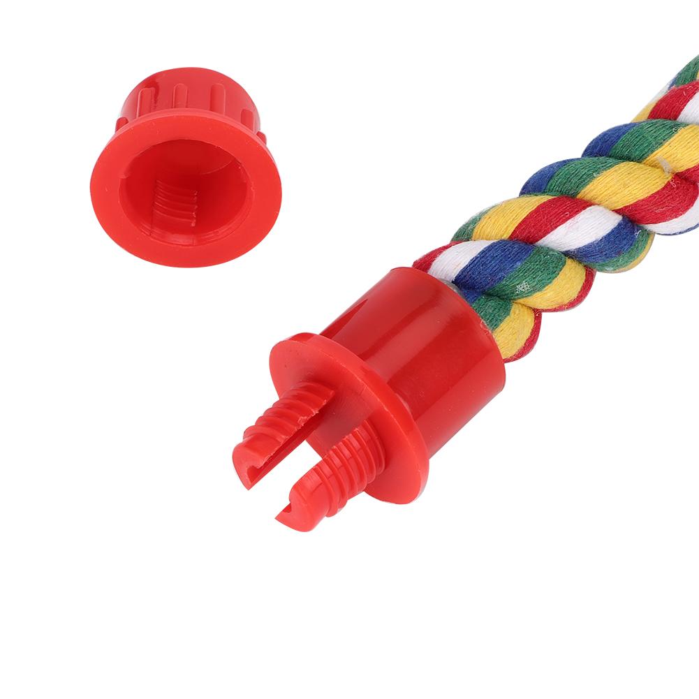 Colorful Hanging Cotton Rope Bird Standing Frame Comfortable Parrot Chewing Climbing Grinding Rod for Cage