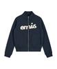 Imiseu (W) Lettering Logo Sweat Zip-Up-Navy