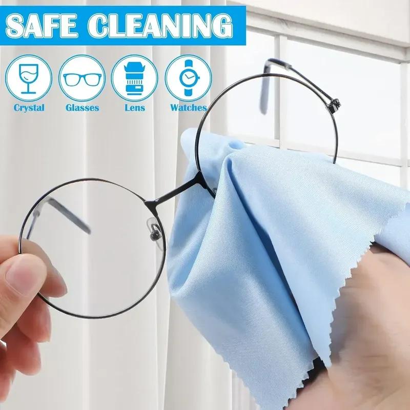 10-100pcs Soft Chamois Glasses Cleaner Eyeglasses Microfiber Clean Cloth For Lens Clothes Phone Screen Cleaning Wipes Cleaner