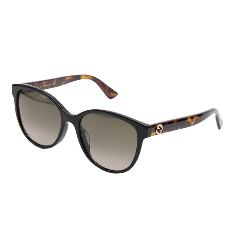 Gucci Fashion Webbing Series GG Interlocking Logo Pilot Round Frame Sunglasses Women's