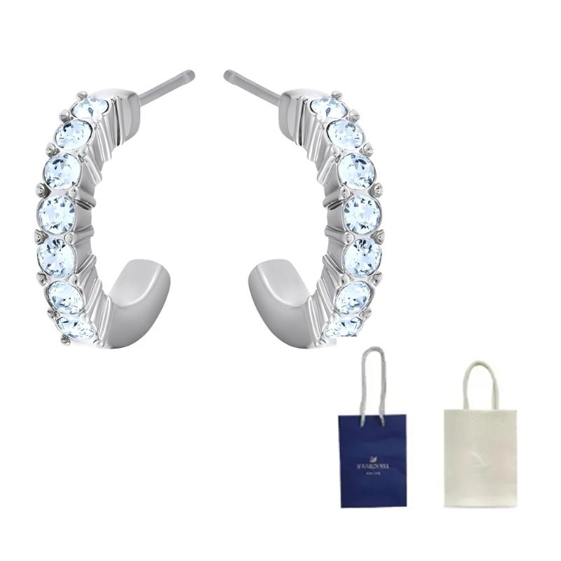 Swarovski Alloy Earrings Womens Blue
