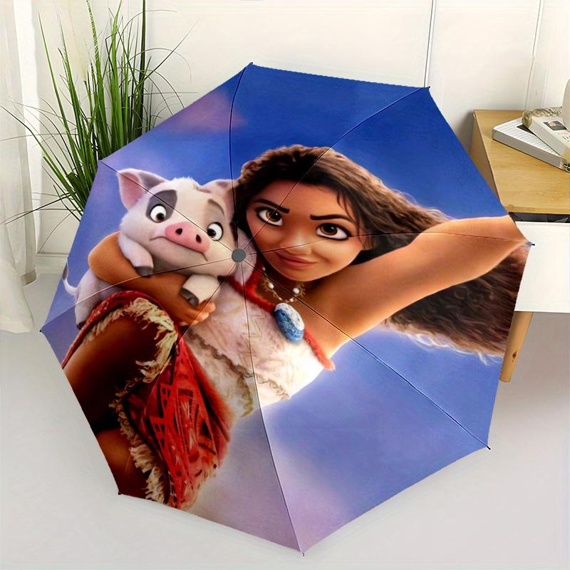 

Moana s Adventure Automatic Opening and Closing Umbrella, Lightweight 3-Fold, With Cute Cartoon Characters, Suitable for Home, Outdoor and D