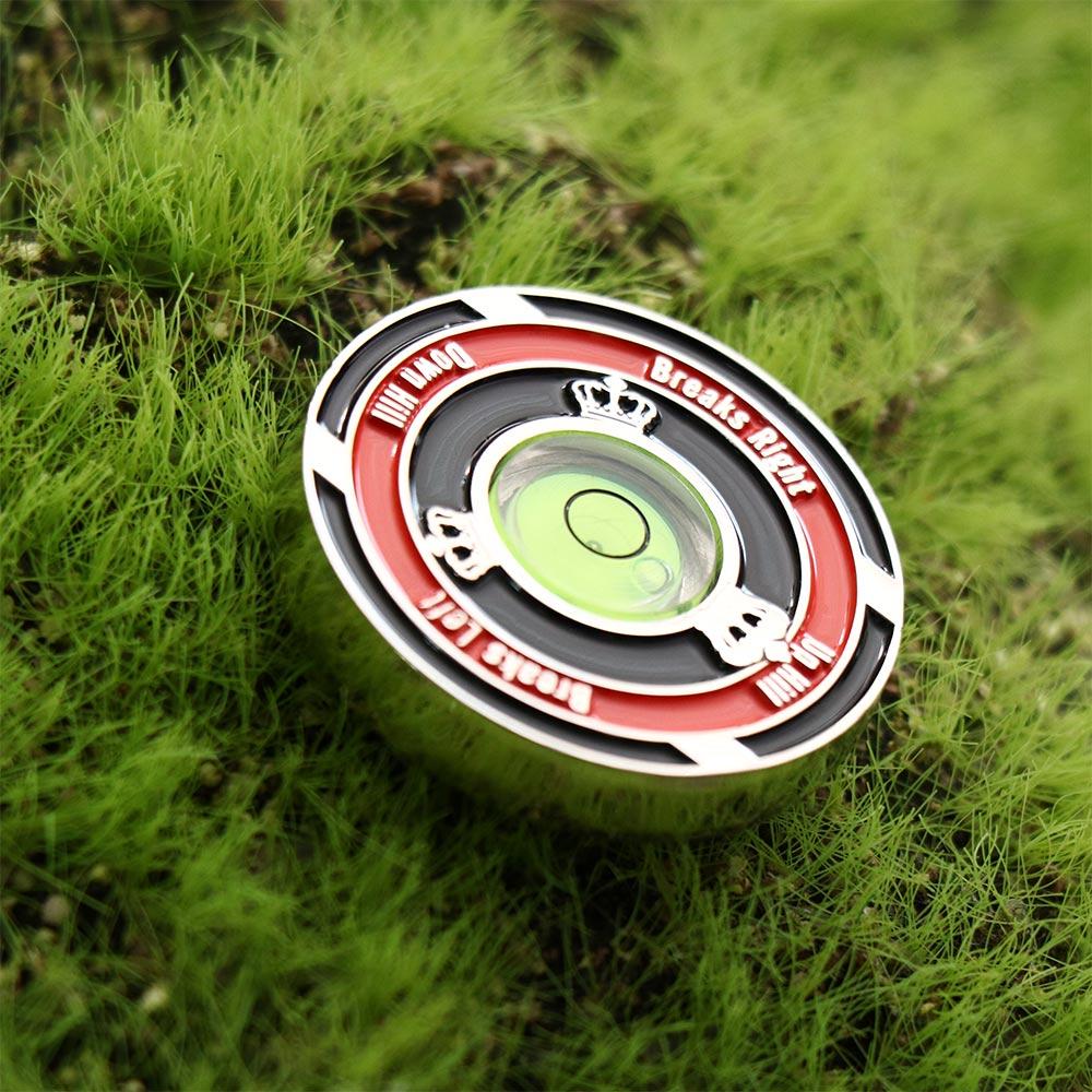 Kirsite Golf Hat Clip Marker Oboustranný značkovač golfových míčků Tréninkové pomůcky Golf Green Reader Girl