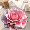 Special-shaped Flower Carpet Non-slip Soft Peony Floor Mat Absorbent 60x60cm Door Gasket for Living Room Tea Table Bedside