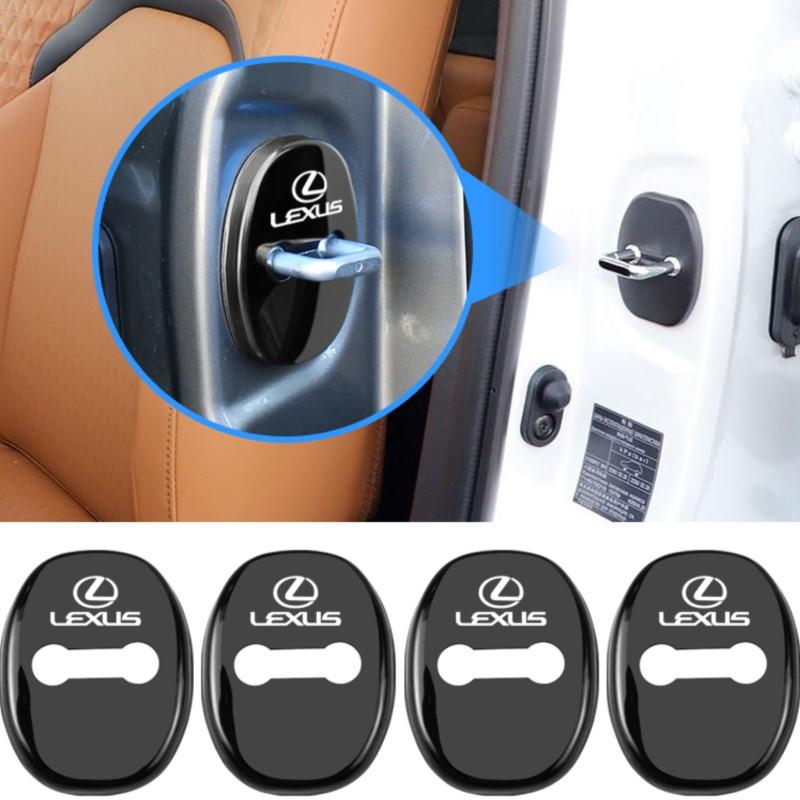 4Pcs Car 3D Door Lock Cover Decorative Accessories For Lexus IS250 IS200 CT200h GS300 LS430 RX450h LX570 IS300 ES RX LS IS NX CT