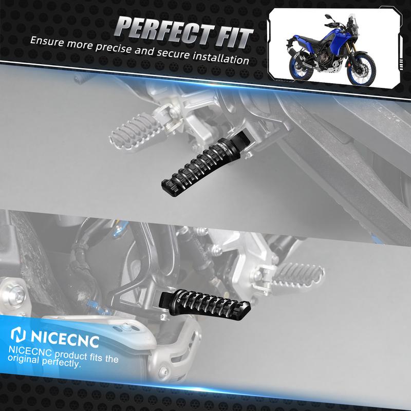 For Yamaha Tenere 700 T700 XTZ700 2019-2022 Rear Passenger Footrests Pegs TENERE700 T7 Rally Edition 2020-2022 Tracer 900/GT