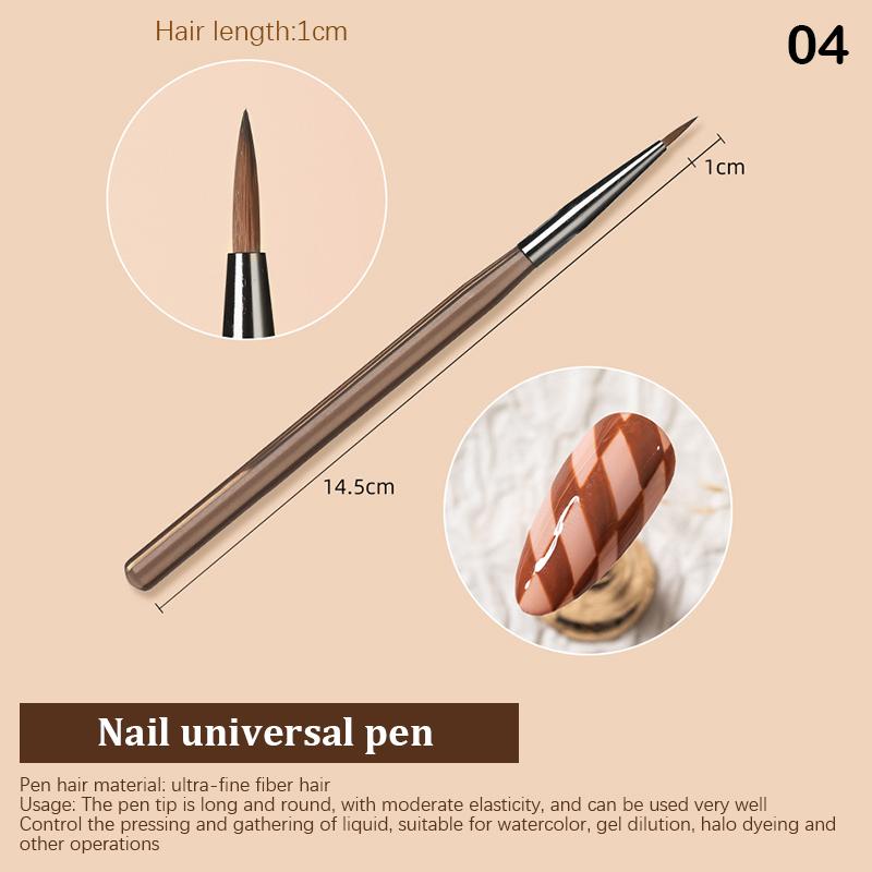 Nail Design Art Pen Brush Painting Brush Uv Gel Extension Drawing Carving Pen Diy Manicure Tool Nail Brush