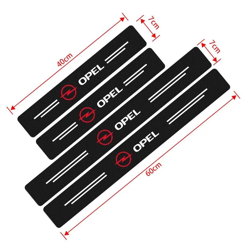 4pc Carbon Fiber Threshold Sticker for Cars Pedal Protection Sticker For Opel Astra J Insignia Astra G Corsa Mokka Vivaro Meriva