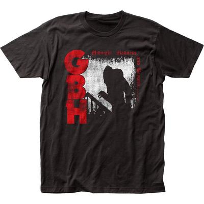 GBH Midnight Madness Maglietta da Uomo Musica Classica Band Rock Carica Nuova Nera