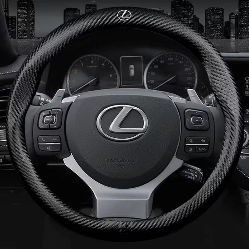 Pokrowiec na kierownicę z włókna węglowego do samochodu Dla Lexus F Sport ES200 ES260 ES300 RX300 LS500h GS300 IS300 CT200h NX300 LX570 GX460 HS