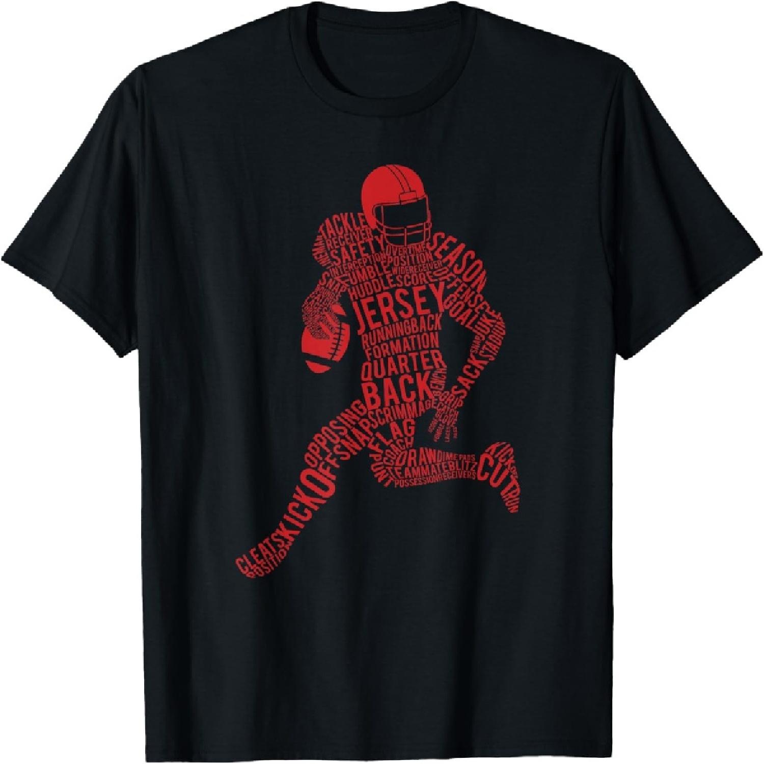 

Football Player Typography T-Shirt(1) XXXXXL різнокольоровий