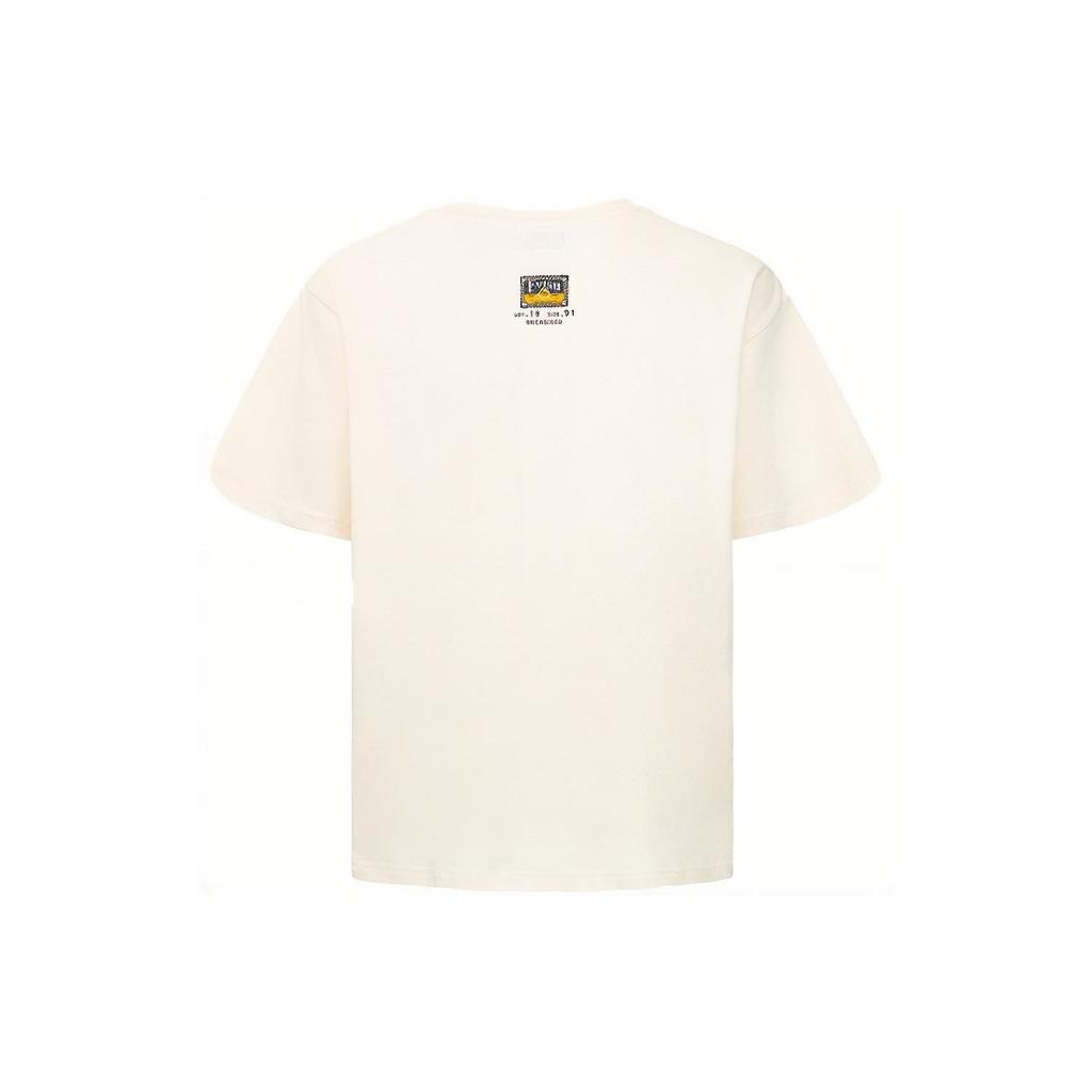 Evisu FW22 Chinese Character Embroidery Letter Print Loose Short Sleeve T-Shirt Men Tops Off-White 2EAHTM2TS515RXCT