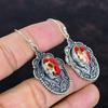 Kingman Red Mohave Copper Turquoise Earring Vintage Earrings Awesome Gemstone Jewelry 925 Sterling Silver Earring Handmade Jewelry for Gifts