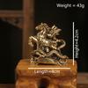 1 Stück Messing Pferdefigur 2026 Jahr des Pferdes Feng Shui Schreibtischdekoration Kind reitet Home Office Miniatur Geschenk