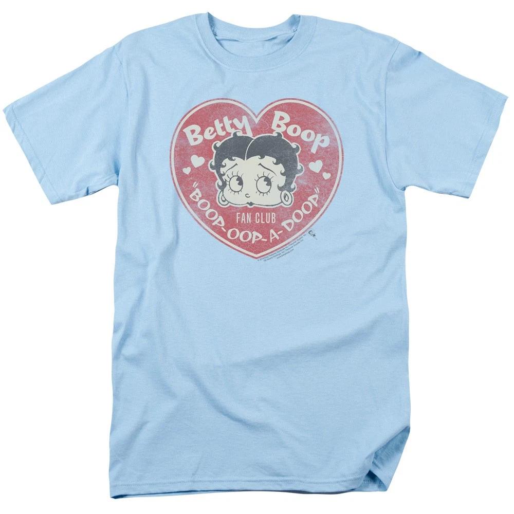 Betty Boop - Fan Club Heart - Unisex Short Sleeve Children s T-shirt - Blue 130