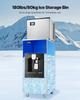 20 Lbs/Min Ice Dispenser 180 Lbs Storage Capacity Ice Bin for Ice Maker