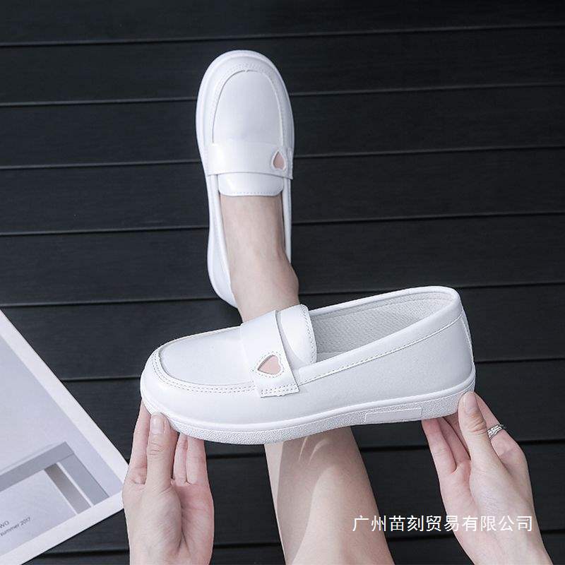 Nurse Shoes Soft Sole White Breathable Medical Work Shoes Not Tired Feet Deodorant Non-slip Flat Bottom Four Seasons Single Shoes