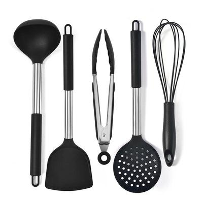 SMVP 5-Piece Black Kitchen Utensil Set