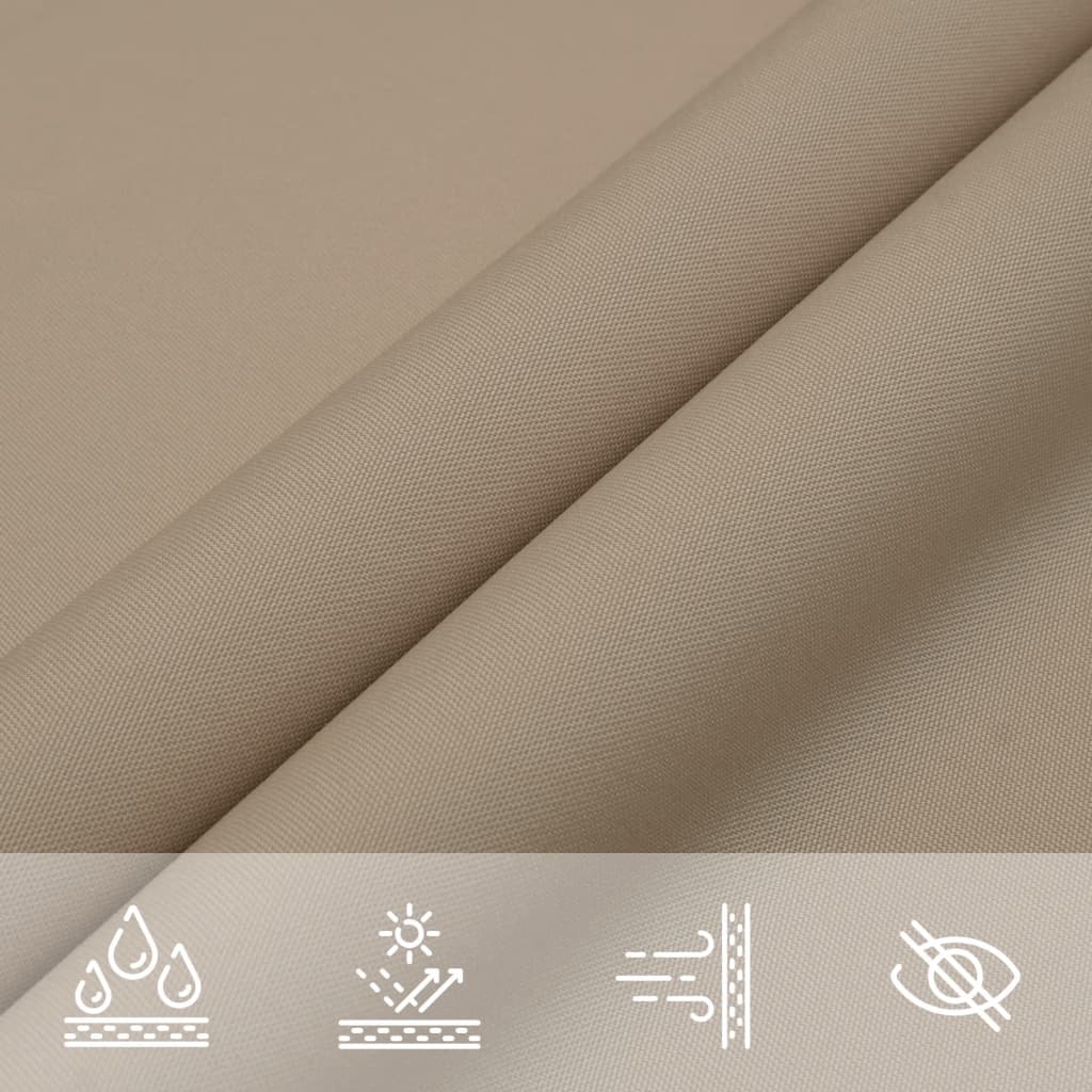 Vidaxl Triangular Garden Sail, Oxford Fabric, 3X4X4 M, Taupe Color