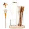 Incense Prevents Ash Has Space for Extra Incense Hangs Wooden Square Base for Includes Glass Cover To Prevent Ash Can Be Used with Suitable for or