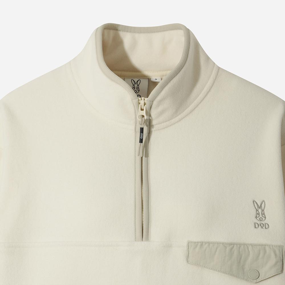 Dod Heatrest Fleece Zip-Up Anorak (Ivory)