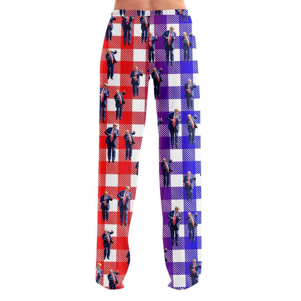 Erwachsene Schlafanzughose Nachtwäsche Lässig Kordelzug Elastischer Bund Hose Bequem Gerade Yoga Lockere Hose