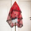 Dunkle Serie Hochzeits Schleier mit Spitze Besatz Blumendesign Brautparty Schleier für Maskerade Party und Punk Themen Veranstaltung