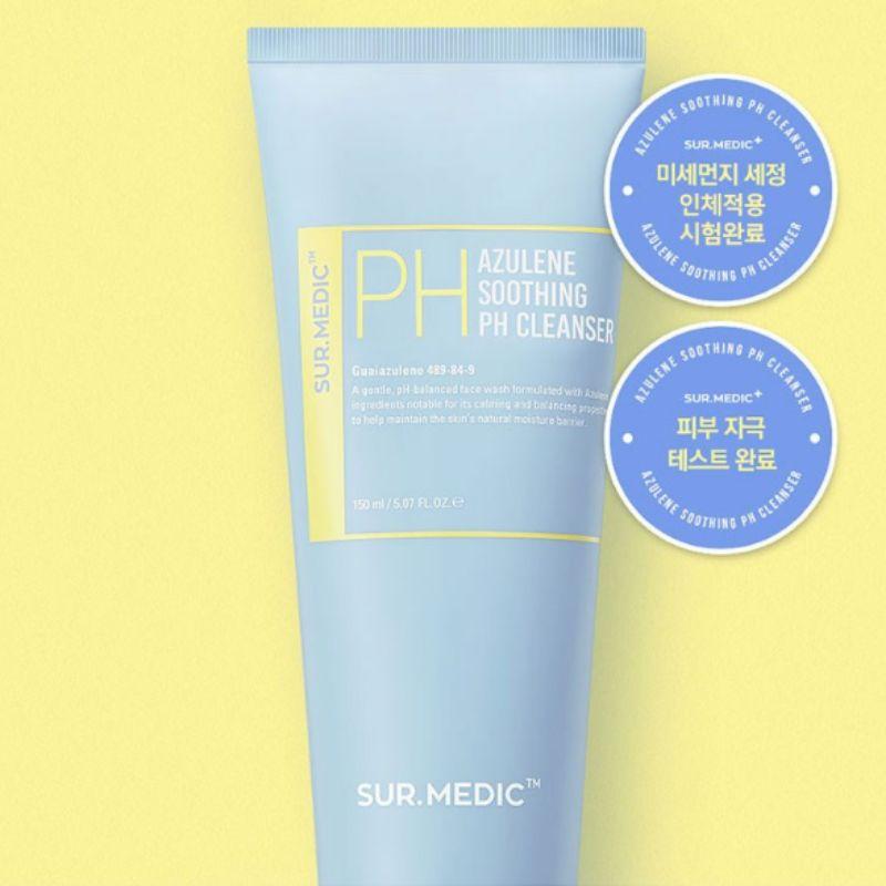 Sur.medic Успокаивающее мягкое кислотное очищающее средство с азуленом 150 мл