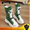 Versatile Thick-Soled Ankle Boots for Petite Women - Fashionable High-Top Martin Boots for Summer and Autumn