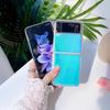 Für Samsung Galaxy Z Flip 4 Fall Transparent Falten Fall Mit Laser Jam Für Samsung Z Flip 3 5g Zflip4 stoßfest Harte Rückseitige Abdeckung
