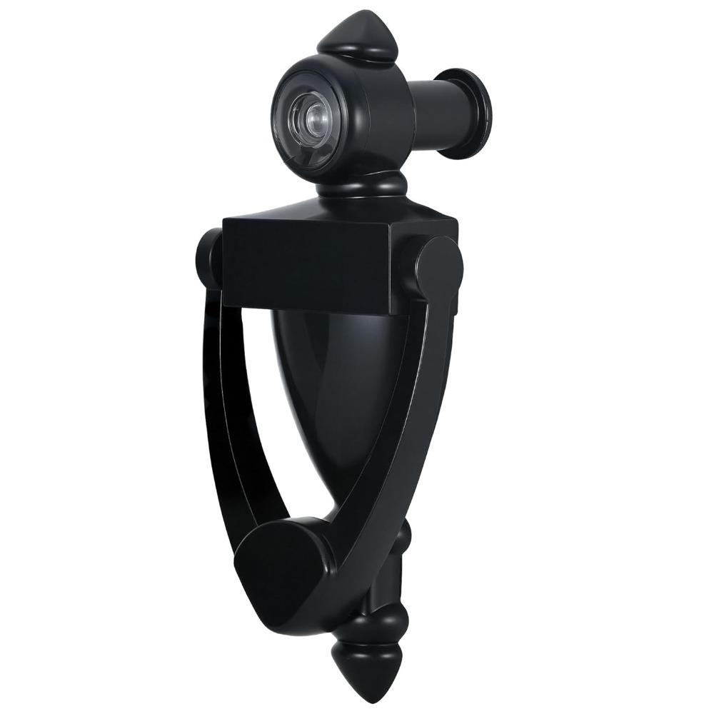 

Matte Black Peephole Door Knocker 180° Viewer Doorbell Portable Front Door Knocker Home Security чорний