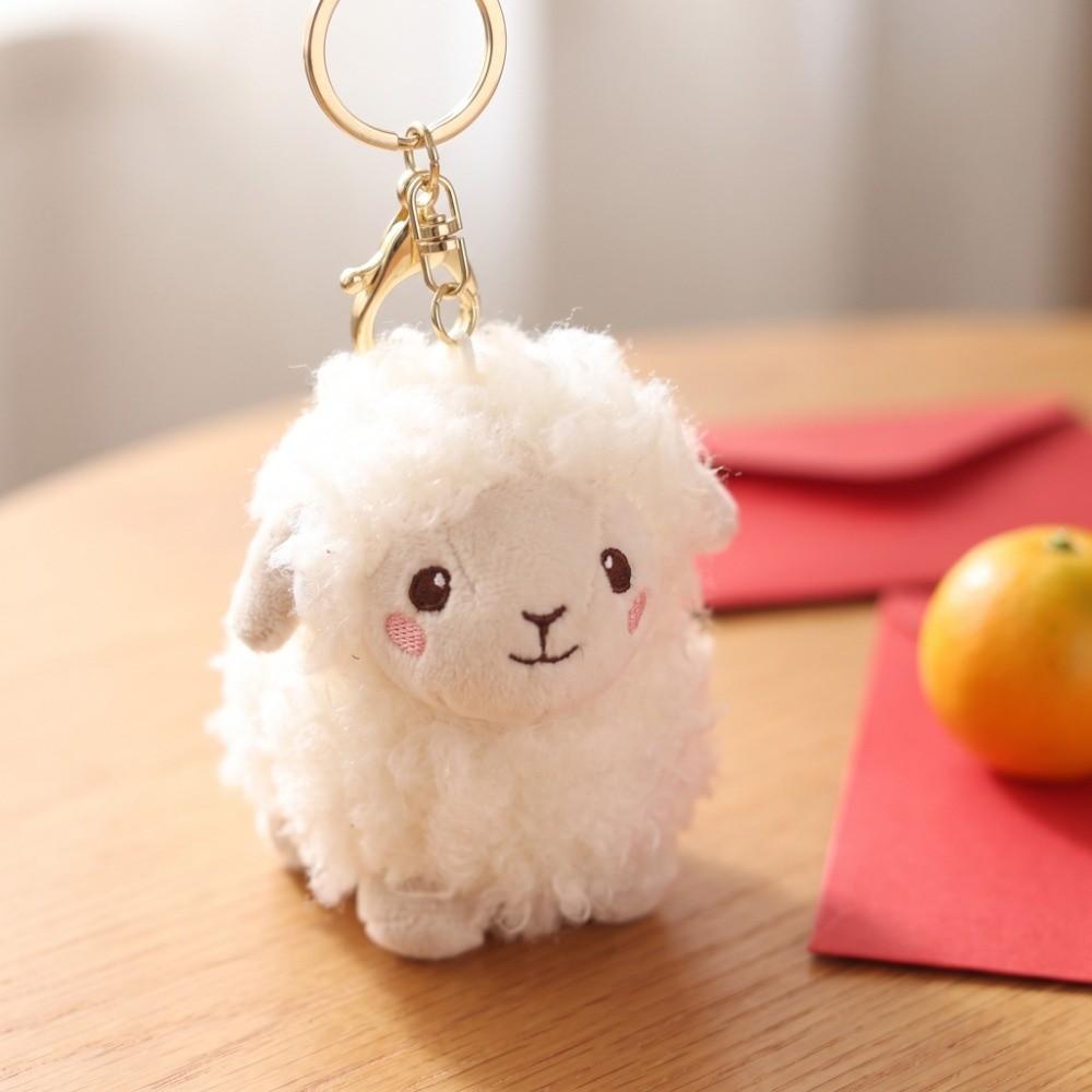 Sheep Sheep Plush Pendant Lamb Soft Lamb Doll Ornament Mini Sheep Plush Keychain Chinese New Year