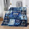 Vintage Celebration Blanket Soft & Cozy Perfect for Chair Office Chair Couch Four Seasons Multipurpose Playful Design Gift for Travel Home Birthdays