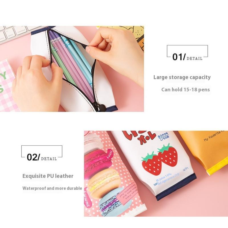 Creative Simulation Snack Pencil Case School Pencil Bag Cute Pen Case Boy Student Pen Bag Kid Stationery Bag Fun Storage Bag