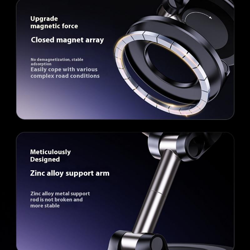 1 Piece Foldable Suction Cup And Magsafe Car Phone Holder Mount Compatible For Phone 12/13/14/15/16 Pro/Max Diy Accessories