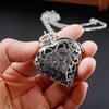 Women Love Pocket Watch Antique Steampunk Vintage Quartz Pocket Watch Rose Gold Case Necklace Pendant Clock Chain Womens