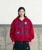Unusedlab Heart Hotfix Zip-Up Hoodie [Red]