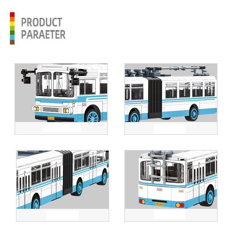 518 Teile Spurloser Bus Bausteine Kleine Steine Kreatives Lernspielzeug für Kinder Kinder STEM Lernbus Konstruktion