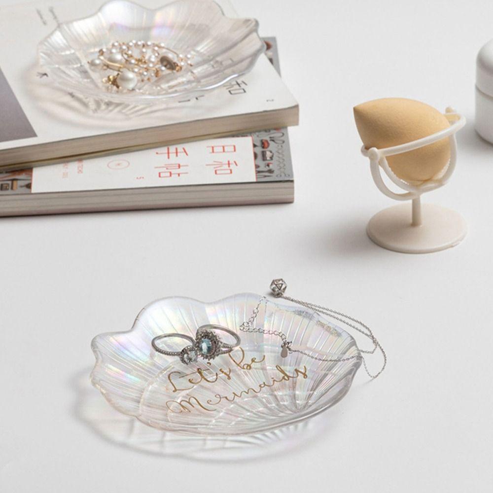 Glass Jewelry Display Plate Nordic Style Earrings Display Tray Photo Props Jewelry Storage Tray