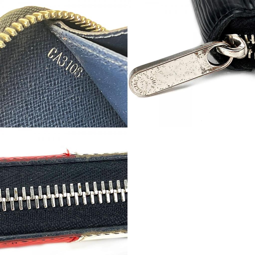 Used LOUIS VUITTON Purse Zippy Wallet M62983 Epi Leather Black Black Zip Around