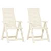Day and Night - Day and Night Reclining Garden Chairs 2 Units White Plastic