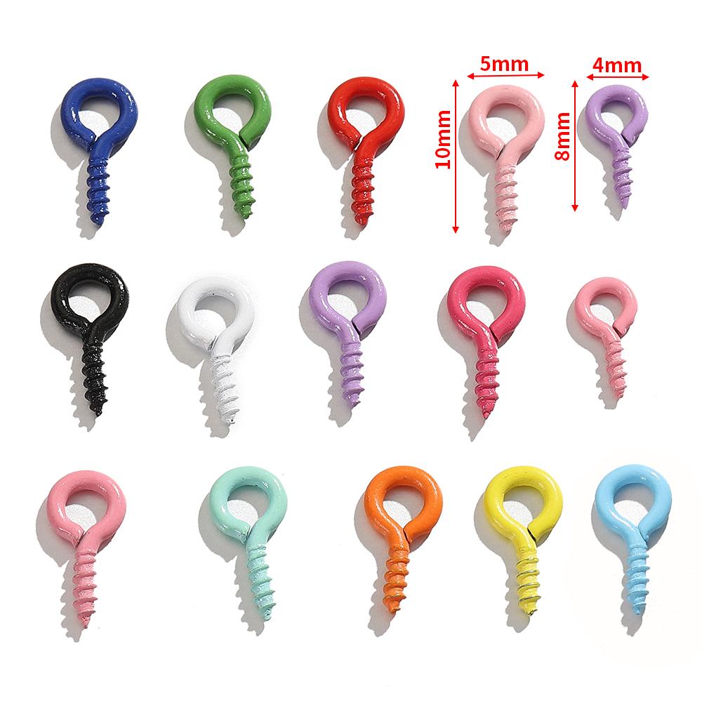 200pcs/100pcs Small Eyes Pins Nail Screw Tiny Mini Sheep Eyepins Hooks Clasp Eyelets for Charms Pendant Jewelry Making DIY