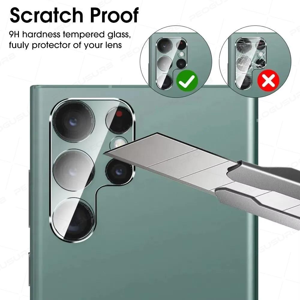 3D Lens Tempered Glass For Samsung Galaxy S22 S23 S24 S25 Ultra Plus Camera Screen Protector