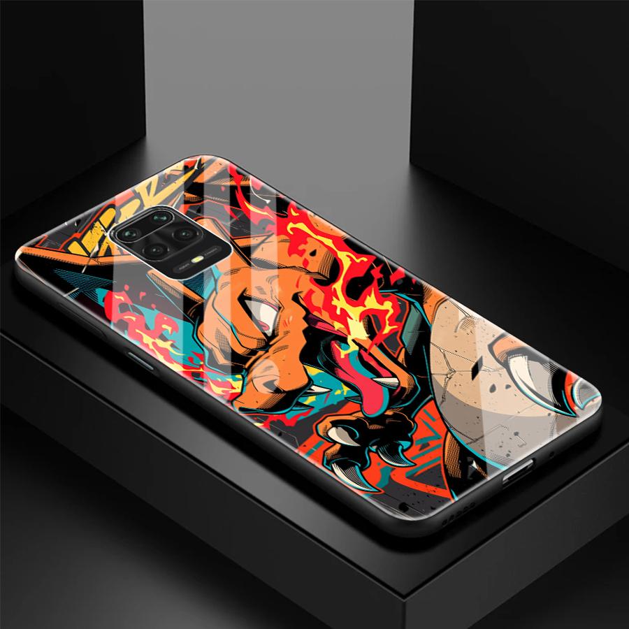 Glass Case for Xiaomi Redmi Note 15 14 Pro 11 A1 12 13 10 10S A2 Plus A5 12S Luxury Phone Cover Cute Pikachu Pokemon