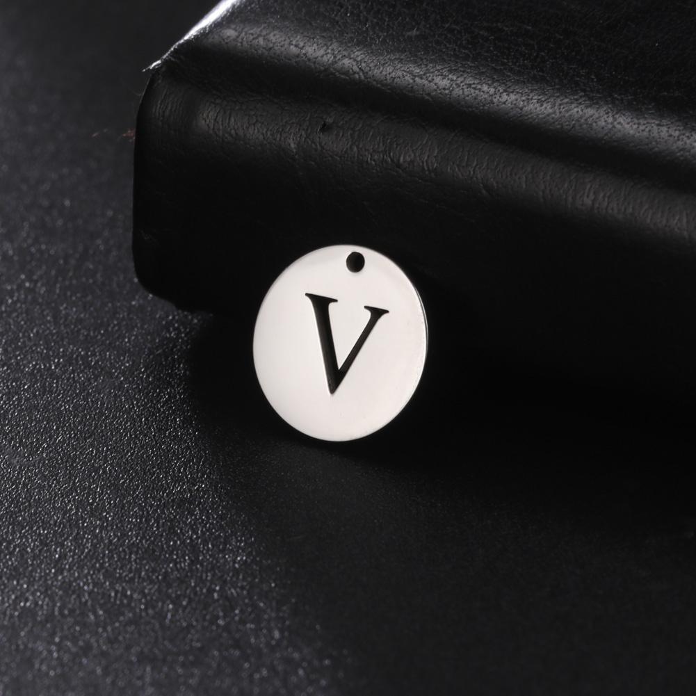 Teamer 10pcs A-Z 26 Letters Stainless Steel Charms for Jewelry Making Initial Alphabet Charms Pendant for Bracelet Necklace DIY