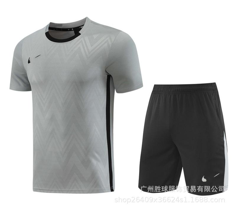 Nk Tuta da Allenamento Pantaloncini a Maniche Corte Casual, Maglia da Calcio, Maglia di Classe, Maglia Sportiva Fitness da Corsa per il Commercio Estero