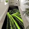 Green Motocross Runner Rug Biker Rider Speed Long Kitchen Carpet Washable Non-Slip Floor Mat for Hallway Living Room Door Mat