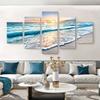 Sea Waves Nordic Posters Sunset Beach Landscape Paintings Canvas Prints Modern Home Decor Wall Art Pictures for Living Room