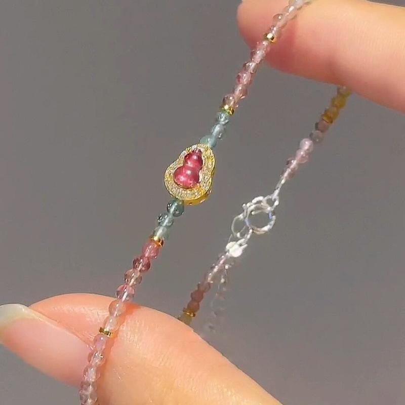 Female Niche Light Luxury New Chinese Style Gourd Bracelet Tourmaline gourd